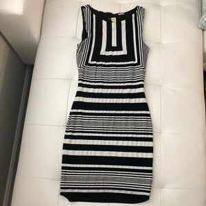 Black and white bodycon dress